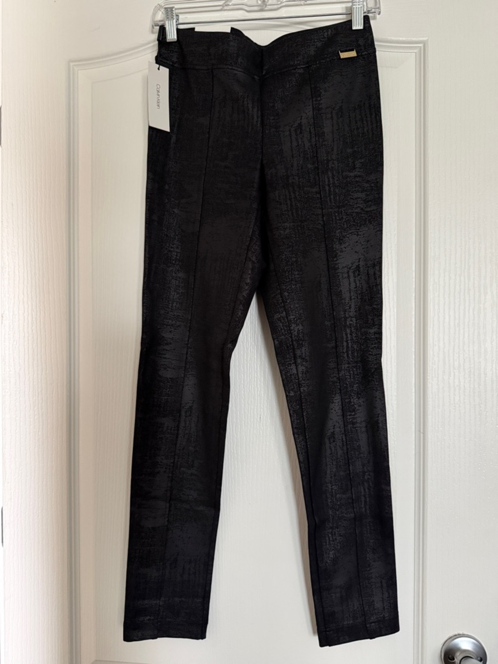 New Women’s Calvin Klein Black Textured Dress Pants Sz Xs. - Picture 1 of 7